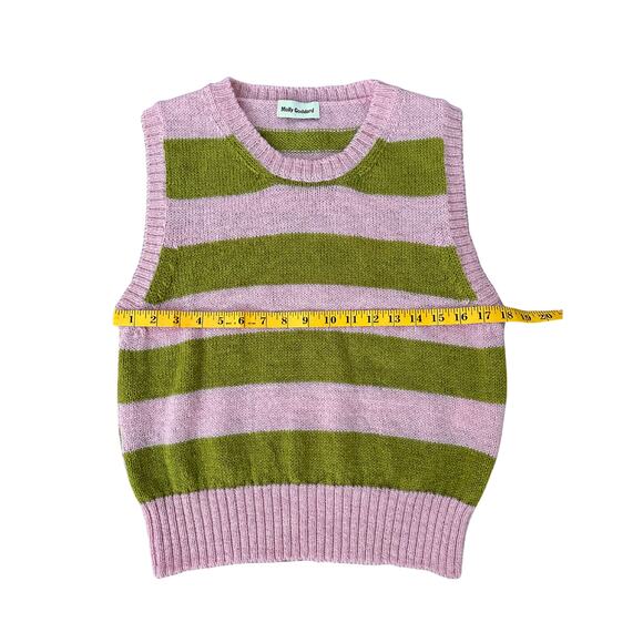 Molly Goddard Rose Striped Wool Sweater Sleeveless Vest I L - Picture 6 of 10